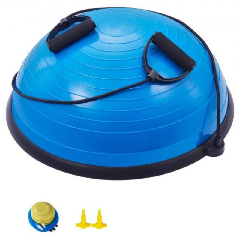 Half Balance Ball Trainer 23" for Full Body Workout, Home Gym Fitness - Blue