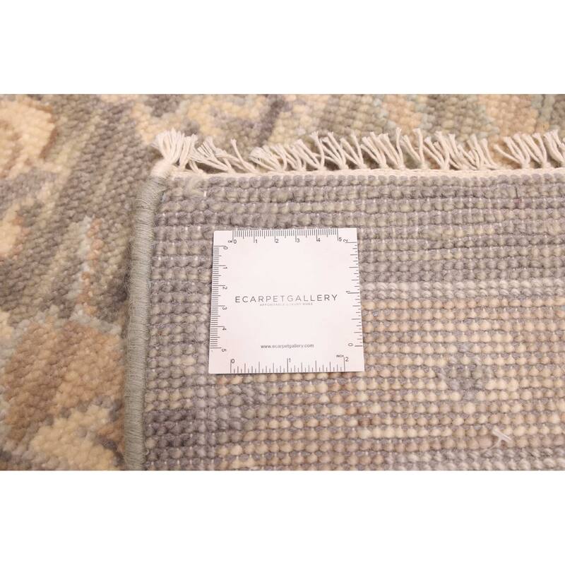 ECARPETGALLERY Hand-knotted Modern Oushak Dark Olive Green Wool Rug - 9'0 x 11'11