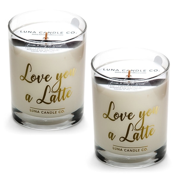 Fragrant Caramel Coffee Scented Candle, Natural Soy Wax, USA (2 Pack)