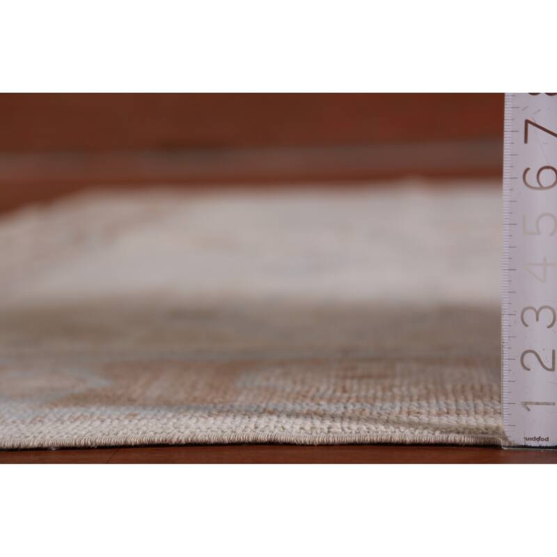 Hand Knotted Oriental 100% Wool Carpet Transitional Floral Beige & Ivories Oushak Area Rug - 11' 5'' X 9' 0''