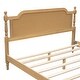 preview thumbnail 14 of 17, Traditional Rattan Queen Size Bed Frame, No Box Spring Needed, Solid Wood, Antique White, French Provincial Design