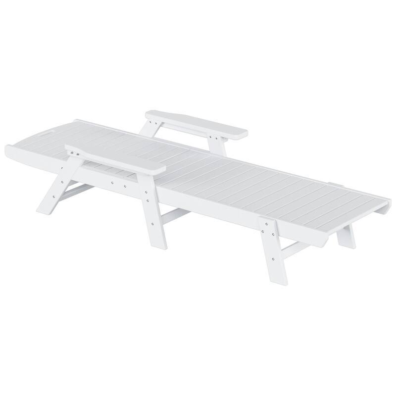 Laguna Hdpe All Weather Outdoor Patio Pool Reclining Chaise Lounge (Set Of 2)