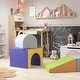 preview thumbnail 8 of 7, Qaba Foam Play Set for Toddlers and Children, Easy-to-clean 4 Piece Soft & Safe Kids Climbing Set for Crawling or Sliding