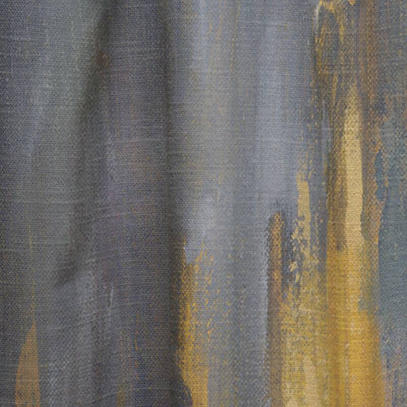 Designart 'Black and Gold Glam Abstract' Modern Curtain Single Panel