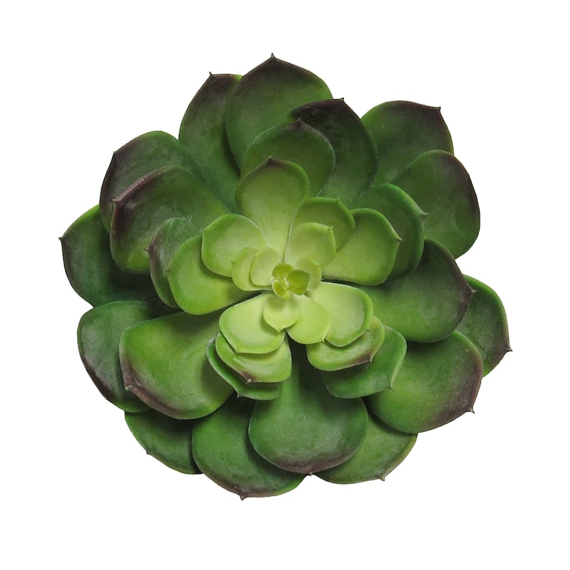 Large Artificial Lotus Succulent Stem Plant Greenery Pick Spray Branch 8.5in - 6.5" H x 8.5" D