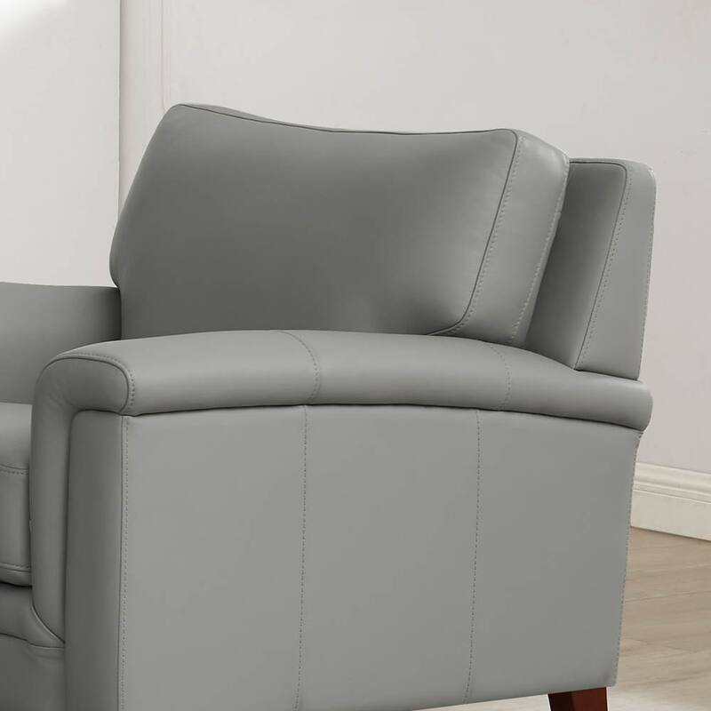 Hydeline Westcott Top Grain Leather Sofa and Chair Set with Memory Foam and Springs