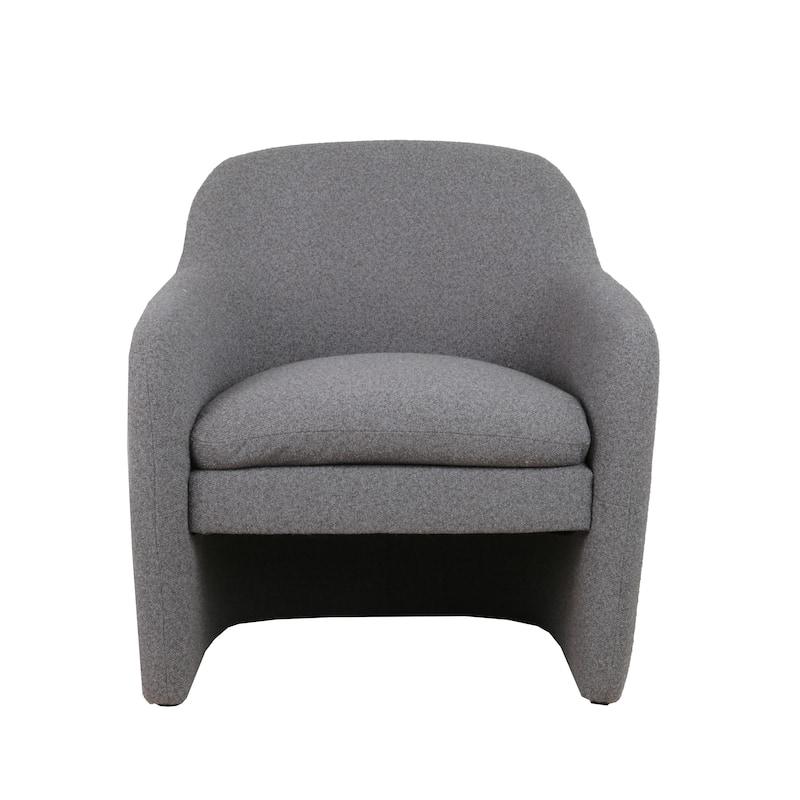 Porthos Home Qidri Sherpa Fabric Barrel Accent Chair with Thick Seat Cushion