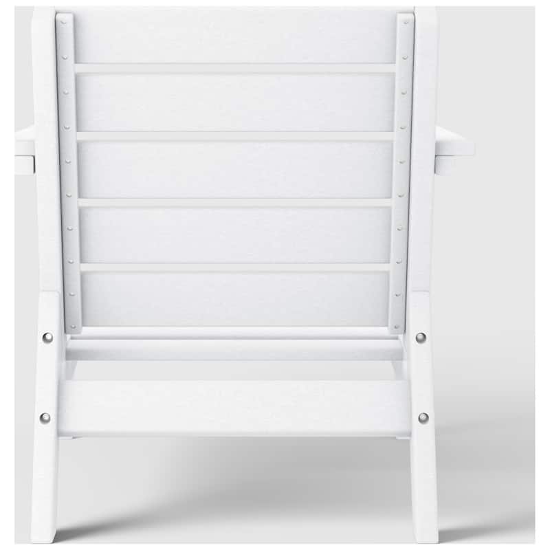 Birchwood All Weather HDPE Outdoor Patio Deep Seating White Club Chair With Cushions (1-Piece)