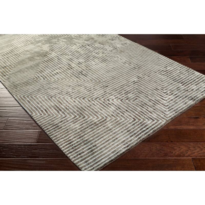 Fazeley Handmade Geometric Viscose Area Rug