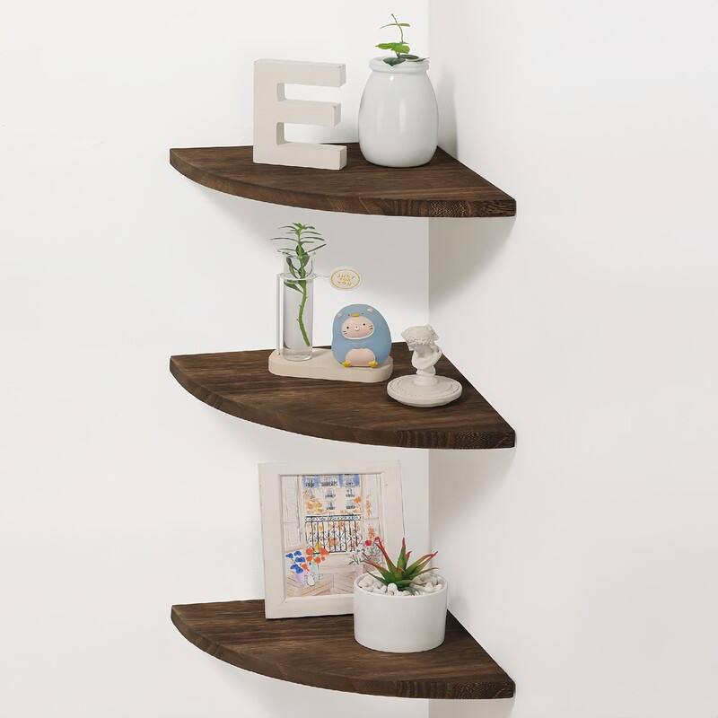 Corner Wall Shelves - 10"D x 10"W x 0.7"H