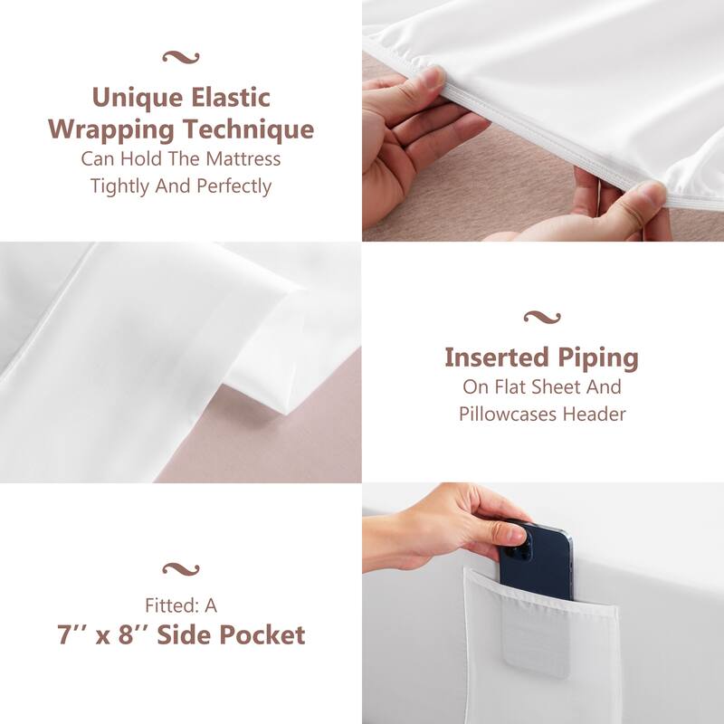 Cooling Bedding Sheet Set Silky Smooth and Breathable Lyocell
