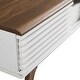 preview thumbnail 36 of 38, Render Low Profile 59 Inch TV Stand in Walnut / White