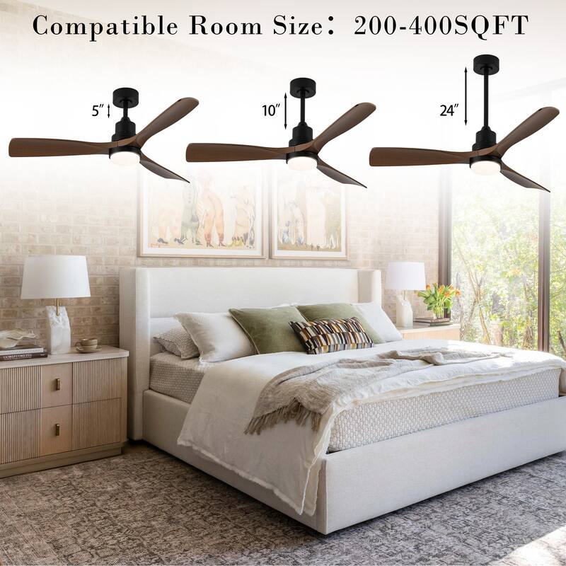 52'' LED Four Seasons Ceiling Fan Lights and Remote Control