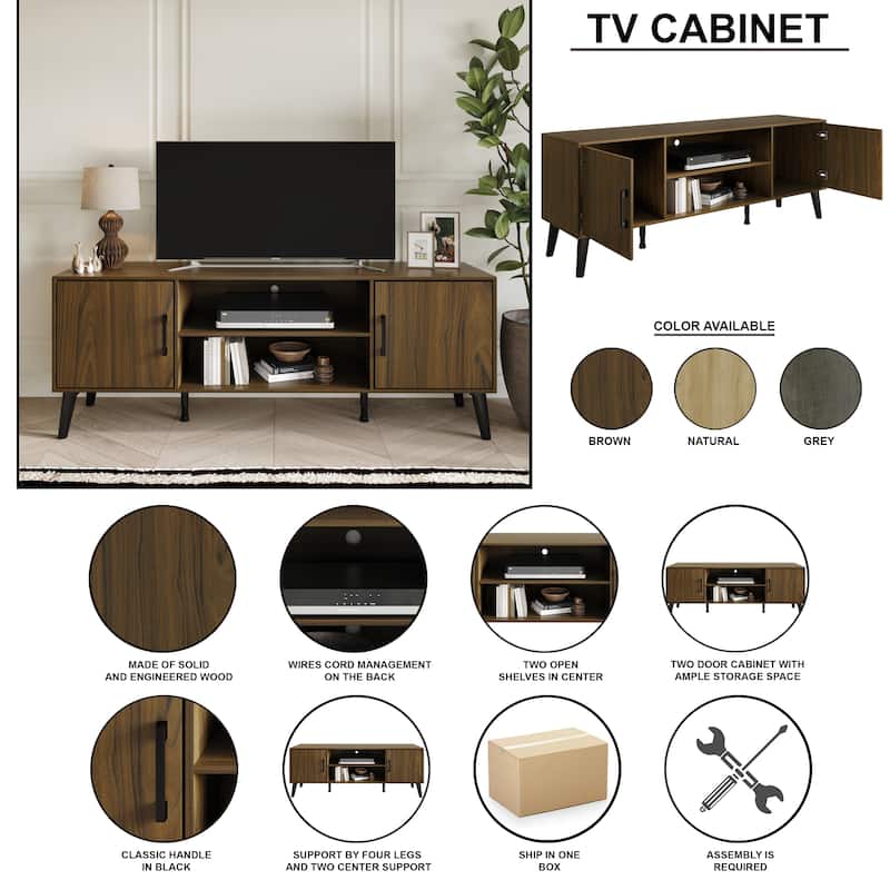 CraftPorch Classic 60-Inch TV Stand Console