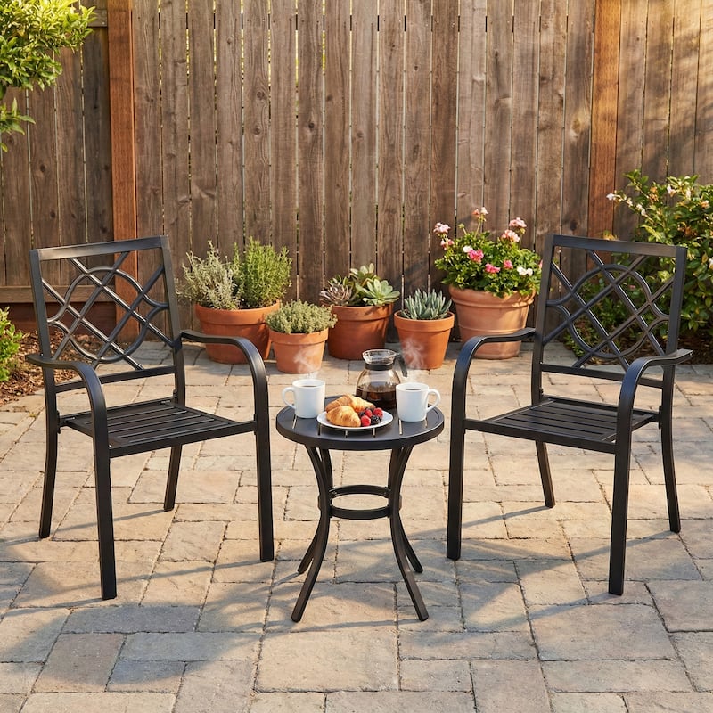 Aoodor Patio Dining Chairs Set of 2