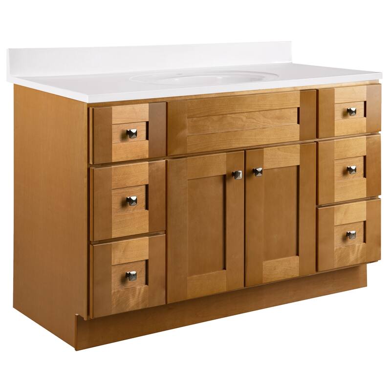 Brookings 49 Inch Assembled Bath Vanity with Single Hole Top