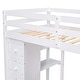preview thumbnail 20 of 58, Twin Loft Bed with Storage Drawers ,Desk and Stairs with Shelves - White