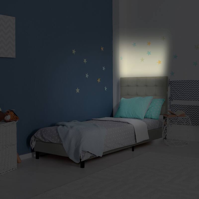 Madison Upholstered LED-lit Platform Bed Frame