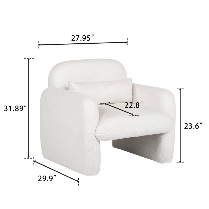 Teddy Accent Chair with Pillow