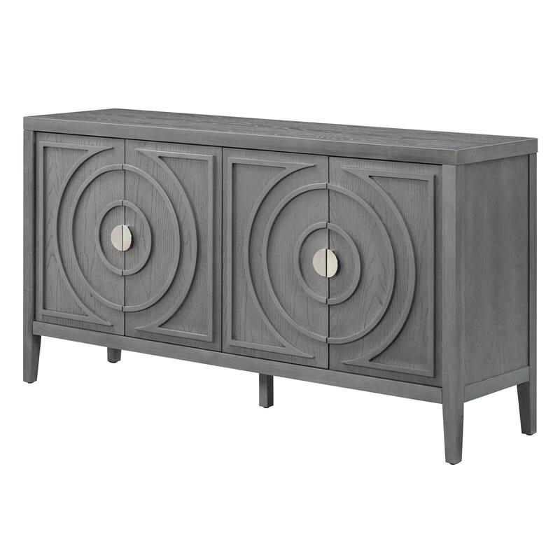 Retro Sideboard door with Circular Groove Design cabinets