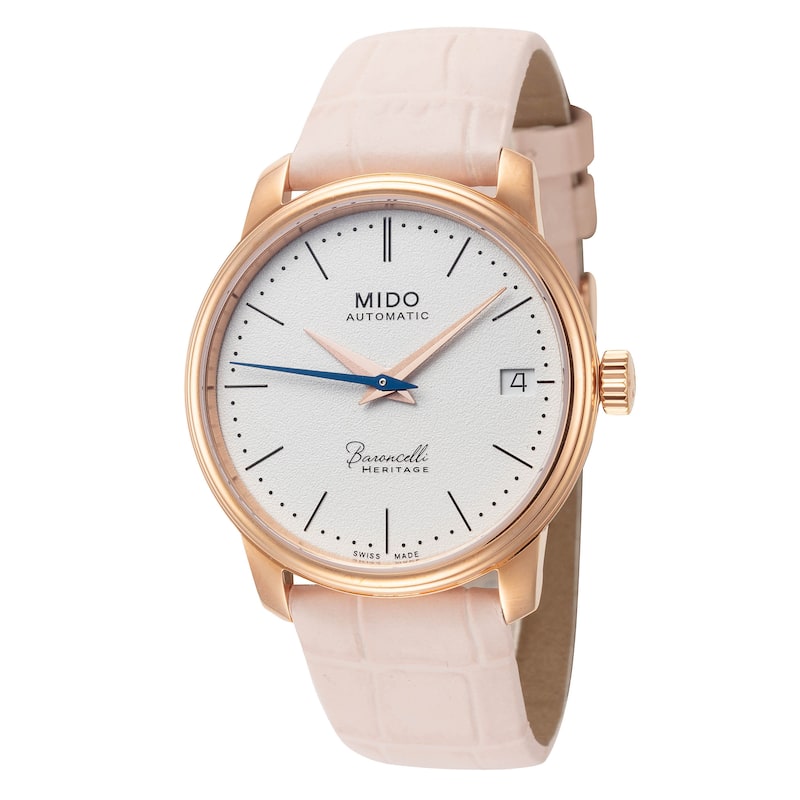 Mido Women's Baroncelli III 33mm Automatic Watch M0272073601000 - White - One Size