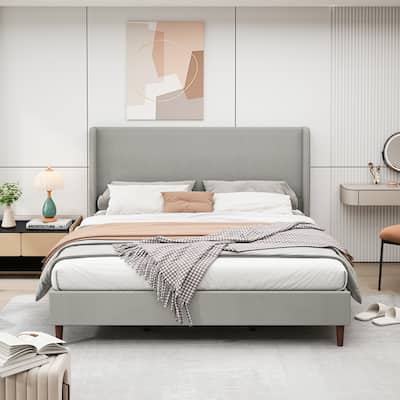 Upholstered Headboard Platform Bed Comfort Bed Frame