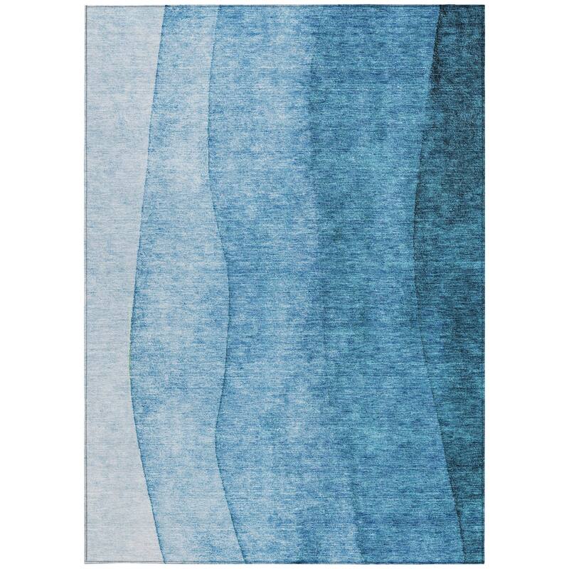 HomeRoots Ombre Transitional Rectangle Outdoor Rug