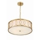 preview thumbnail 4 of 5, Libby Langdon for Crystorama Graham 6 Light Antique Gold Chandelier - 18"W x 8"H