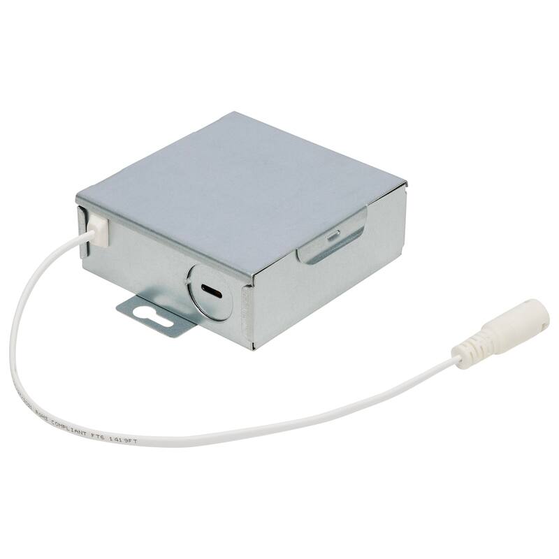 12W LED Direct Wire Downlight Gimbaled 3.5In CCT Selectable Square Remote Driver White 840L