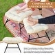 preview thumbnail 22 of 22, FINCATI Outdoor Wicker Ottoman (Set of 2) with Cushions Boho Patio Metal Frame Footrest for Porch, Balconies