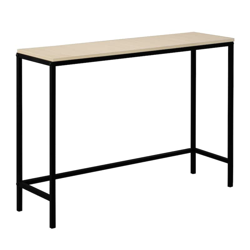 Industrial Style Porch Table Single Layer Light Walnut Color Triamine Board - 41.34 x 11.81 x 27.95