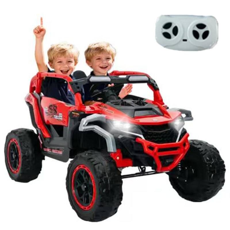 12V 2-Seater Kids Electric UTV Ride-On for Ages 3-6, Red with Remote Control & Music