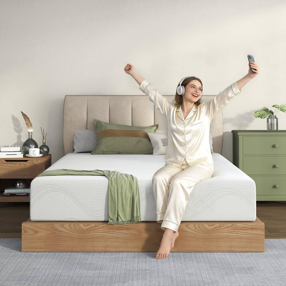 Sofucor 6 Inch Cooling Memory Foam Mattress with Charcoal,Breathable Knit Cover,TWIN / TWIN XL / FULL Size