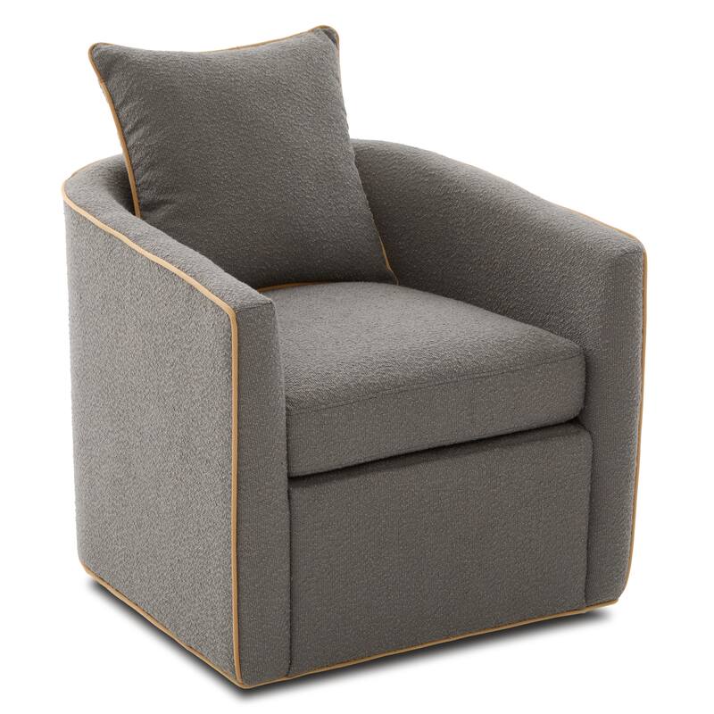 Swivel Accent Chair Upholstered Club Chair Barrel Sofa Chair for Living Room, Reading Corner, and Small Spaces