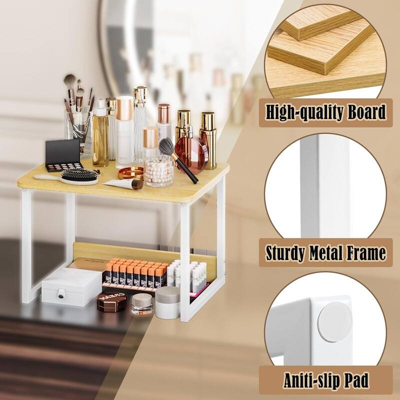 Kitchen Countertop Organizer Cabinet Shelf - 12.4"D x 17"W x 12"H