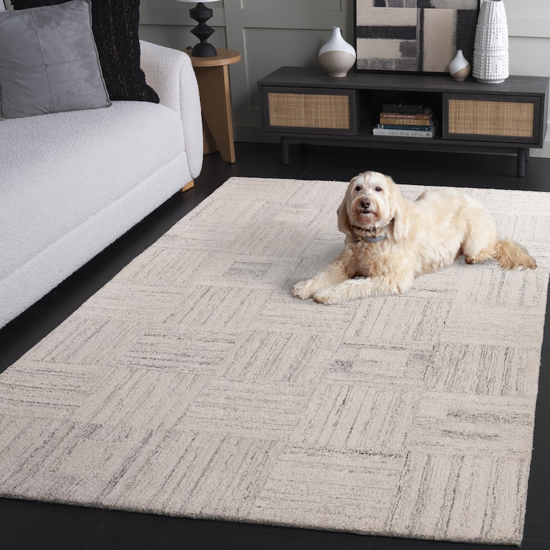 SAFAVIEH Handmade Abstract Sylvelin Contemporary Wool Rug