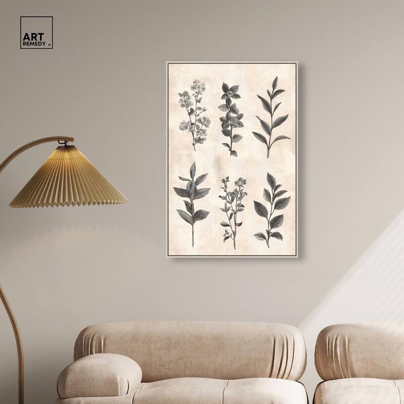 Sepia Stems Canvas by Art Remedy