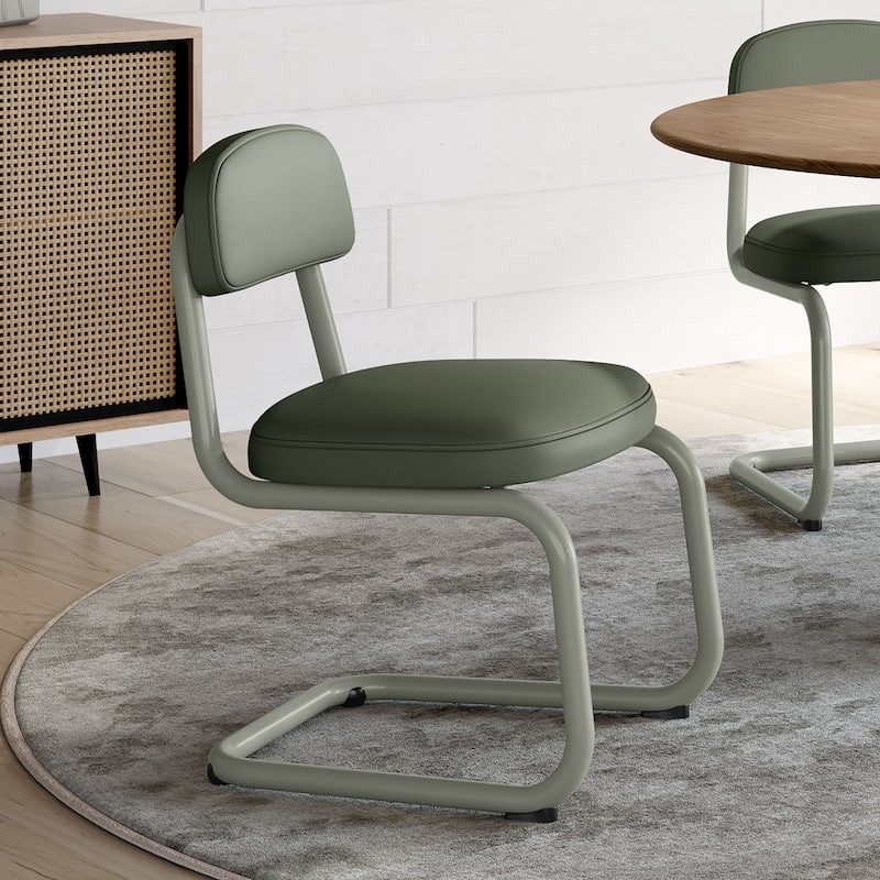 Amisco Flynn Upholstered Dining Chair with Metal Base