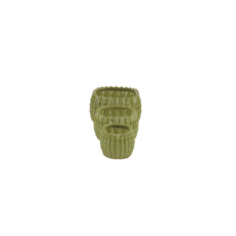 White Ceramic Indoor Outdoor Planter (Set of 3)