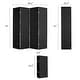 preview thumbnail 24 of 22, 4 Panel Pegboard Display Room Divider 5.6 FT Wooden Foldable Privacy Screen, Wood Room Divider