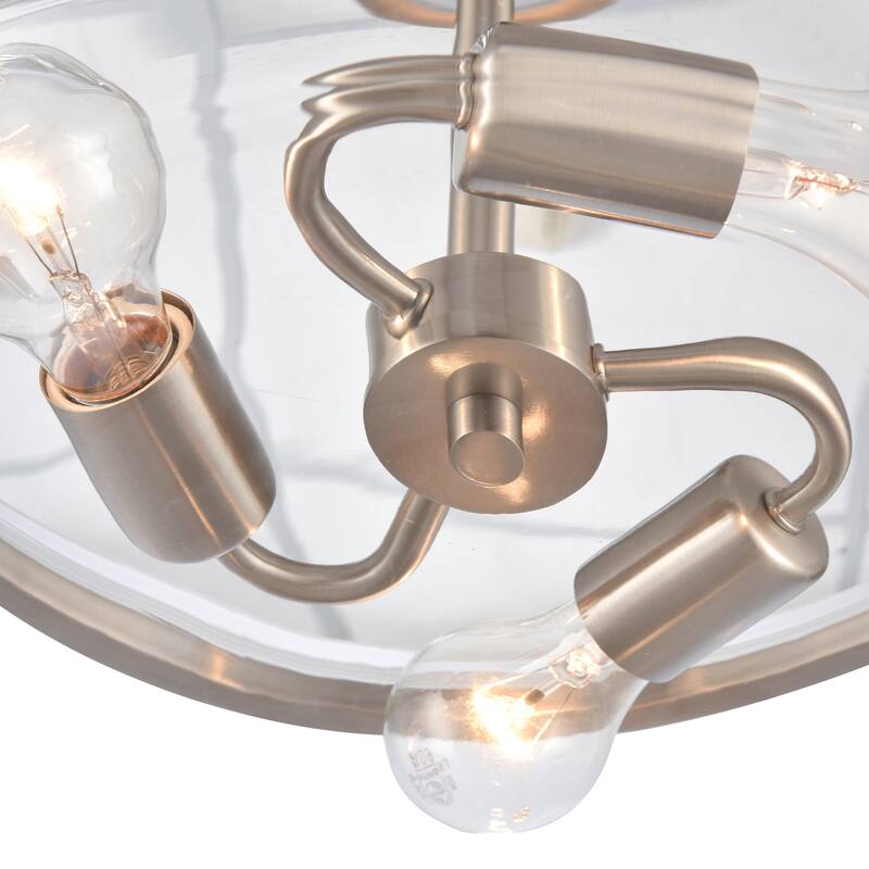 Elk Home Wentworth 17'' Wide 3-Light Semi Flush Mount - Matte Black