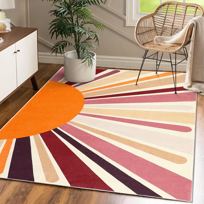 Garvee Rainbow Sol Kids Area Rug