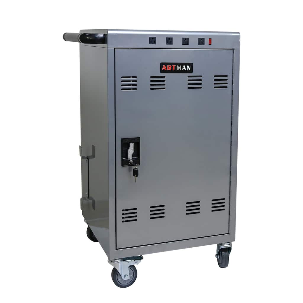 Mobile Charging Cart and Cabinet for Tablets Laptops 35-Device