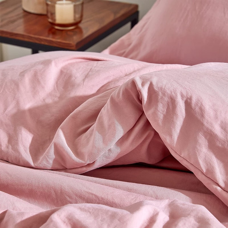 Natural Loft Oversized Comforter Set - Silver Pink
