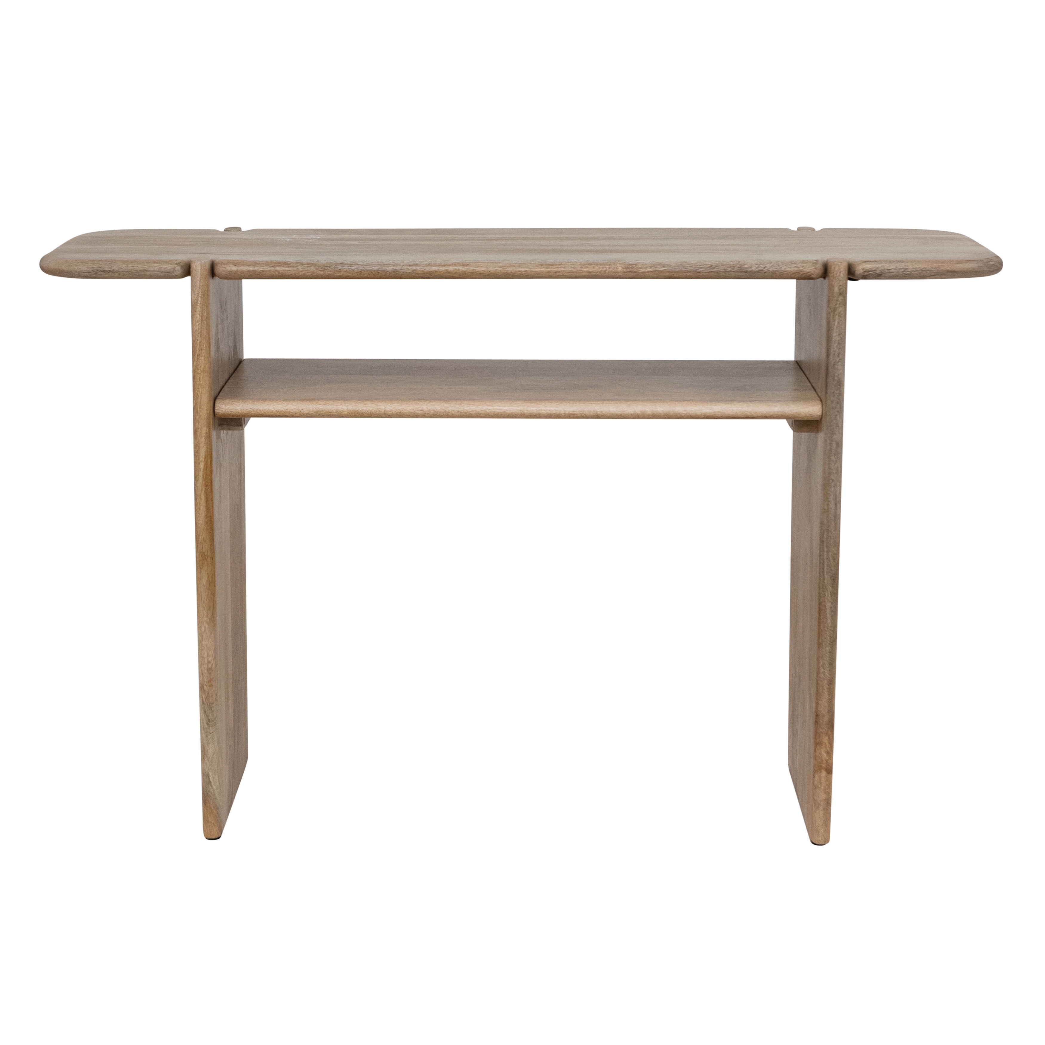 Mango Wood Console Table with Shelf