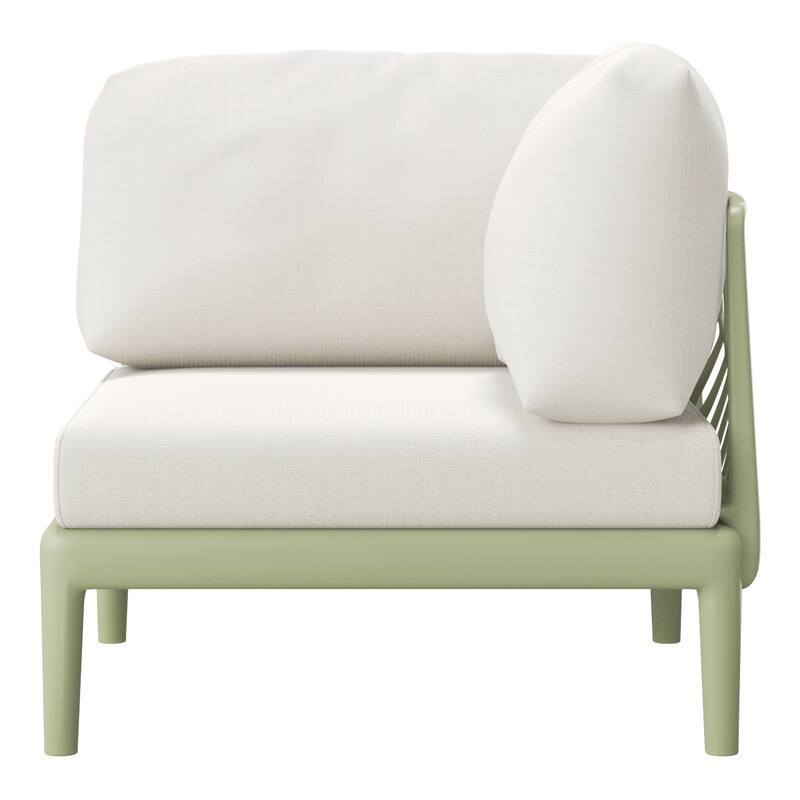 Frond and Form 4-Person Outdoor Patio Sectional with Cushions