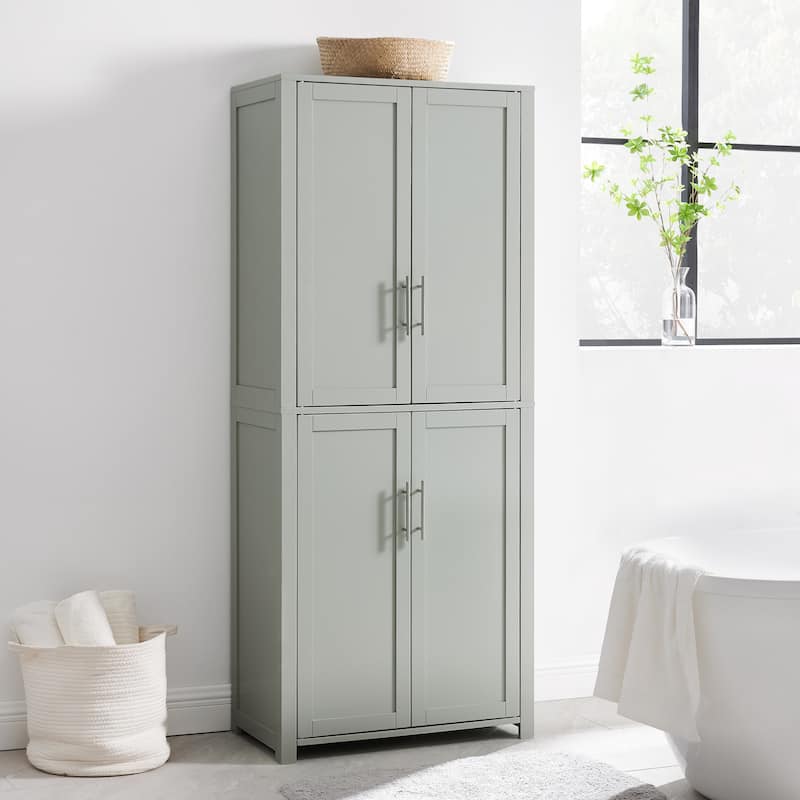 Crosley Savannah Tall Kitchen Storage Pantry - 28 "w x 15 "d x 67 "h - Grey