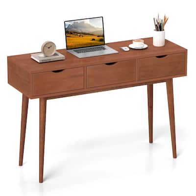 Costway Writing Desk 48" Computer Desk Mid Century Modern Work Table - See Details