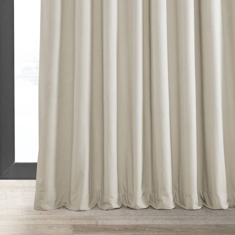 Exclusive Fabrics Signature Velvet Extra-wide Grommet Blackout Curtains (1 Panel) - Luxury Home Décor