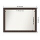 preview thumbnail 176 of 183, Wall Mirror Choose Your Custom Size - Extra Large, Cyprus Walnut Wood Outer Size: 46 x 34 in